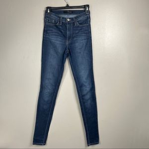 KanCan High Waisted Skinny Jeans 25 Women’s Blue Dark Wash Stretch BK1161L 1208
